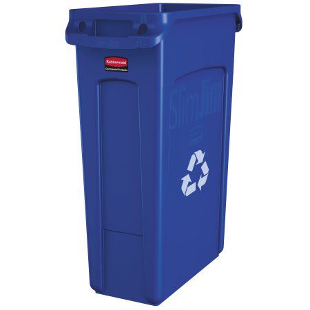 RUBBERMAID SLIM JIM RECYCLING BIN 87L BLUE