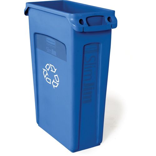 RUBBERMAID SLIM JIM RECYCLING BIN - 87L BLUE