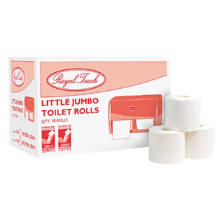 ROYAL TOUCH 2PLY LITTLE JUMBO TOILET ROLLS 120M (18)