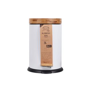 WHITE MAGIC ECO BASICS 3L RUBBISH BIN - WHITE