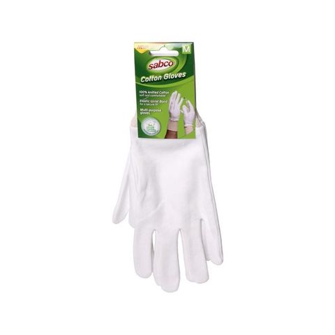 SABCO MEDIUM COTTON GLOVES 1 PAIR