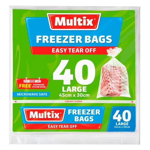 MULTIX FREEZER BAGS 45cm x 30cm (LARGE)