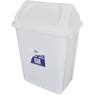 EDCO BIN 20 LTR WHITE FLIP