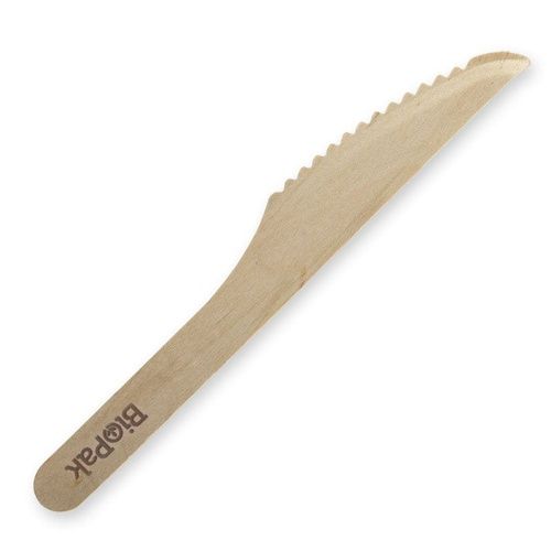 BIOPAK WOODEN COATED 16CM KNIFE 1000 CTN