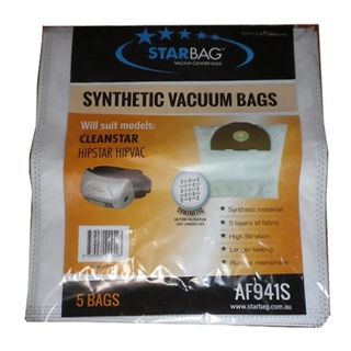 CLEANSTAR AF941S SYNTHETIC VAC BAGS (5 PACK)