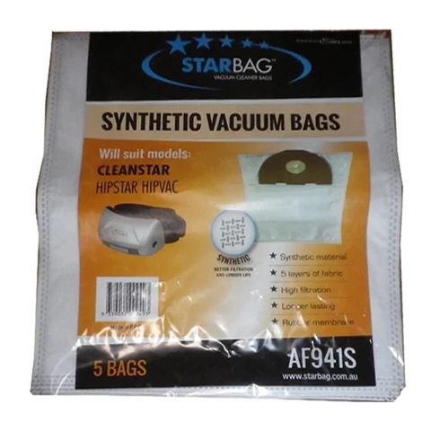 CLEANSTAR AF941S SYNTHETIC VAC BAGS (5 PACK)