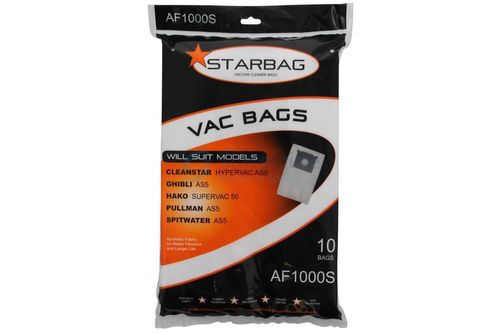 CLEANSTAR AF1000S PULLMAN SYNTHETIC VAC BAGS (10 PACK)