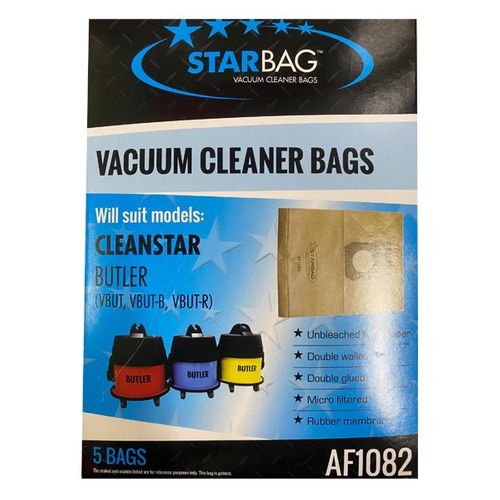 CLEANSTAR AF1082 BUTLER PAPER VAC BAGS (5 PACK)