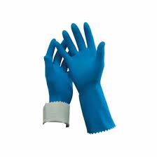 OATES FLOCK-LINED RUBBER GLOVE (SIZE 9-9.5)