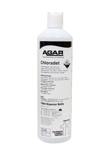 #1 AGAR SCREEN PRINTED BOTTLE CHLORADET 750ML