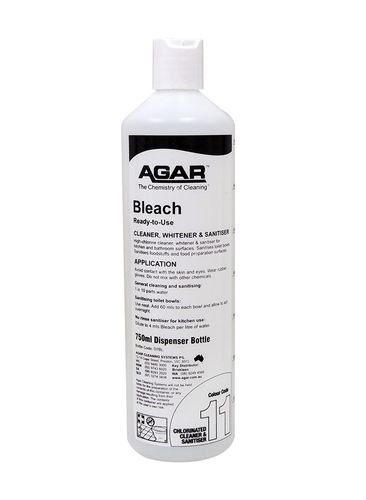 #11 AGAR SCREEN PRINTED BOTTLE BLEACH 750ML