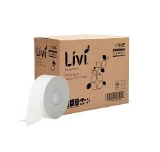 LIVI ESSENTIALS JUMBO ROLL EMBOSSED 2PLY/8ROLLS