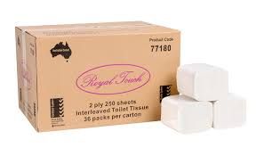 ROYAL TOUCH INTERLEAVED TOILET TISSUE 2PLY