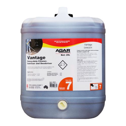 AGAR VANTAGE HEAVY DUTY CLEANER SANITISER & DEODORISER 20L
