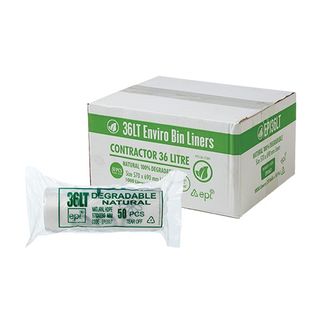 AUSTAR 36L NATURAL EPI DEGRADABLE KITCHEN TIDY LINER ROLL