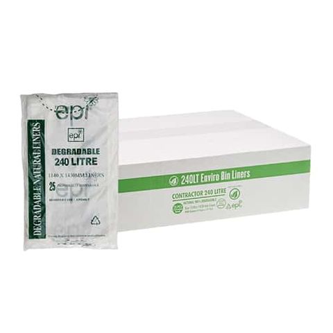AUSTAR EPI DEGRADABLE CLEAR NATURAL BAGS 240L