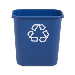 RUBBERMAID BLUE WASTEBASKET - RECYCLING