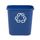 RUBBERMAID RECYCLING BIN 39L BLUE WASTE BASKET