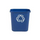 RUBBERMAID BLUE WASTEBASKET - RECYCLING