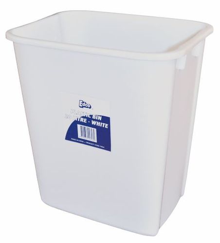 EDCO PLASTIC BIN - WHITE, 30L