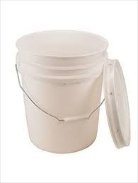 20L WHITE BUCKET & LID -EACH