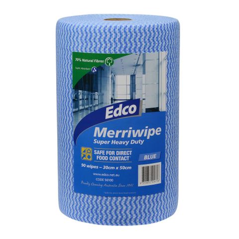 EDCO MERRIWIPE ROLL BLUE - (56100) - 45MTR - ROLL