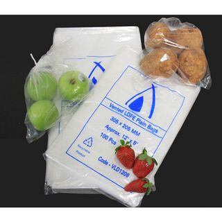 TP 35UM 10 X 8 (255 X 205 MM) LDPE VENTED CLEAR / PLAIN BAGS - 100-PKT