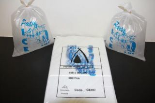 TP PRINTED " PARTY ICE 3.5KG  " HDPE ICE BAGS 21 UM - 500-PKT