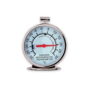 TRENTON FRIDGE / FREEZER THERMOMETER  ROUND STAINLESS STEEL BODY - 30757 - EACH