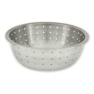 COLANDER CHINESE STYLE - STAINLESS STEEL 380MM COARSE HOLES - 72438 - EACH