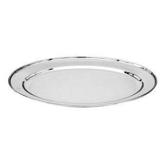 OVAL TRAY / PLATTER STAINLESS STEEL HD ROLLED EDGE 250MM - 76310 - EACH