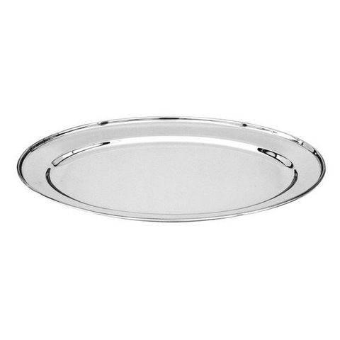 OVAL TRAY / PLATTER STAINLESS STEEL HD ROLLED EDGE 250MM - 76310 - EACH