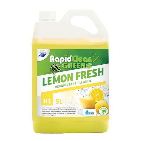 Rapid Clean " LEMON FRESH " Disinfectant - 5L (Recognised Environmental)