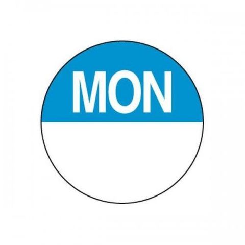 DAYDOTS - ROUND - 24MM - MONDAY - BLUE - 81100 - 1000 - ROLL