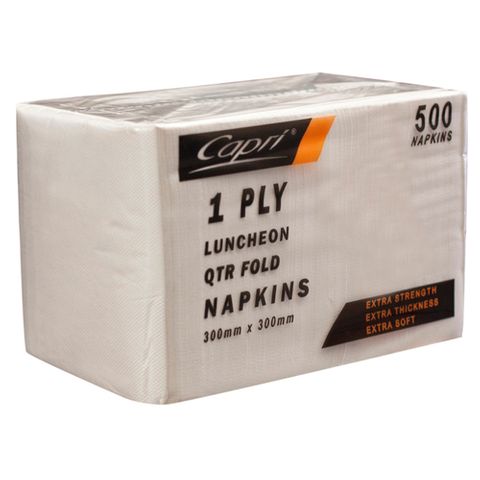 CAPRI LUNCH 1PLY WHITE NAPKIN - C-NL0100 - 3000 - CTN