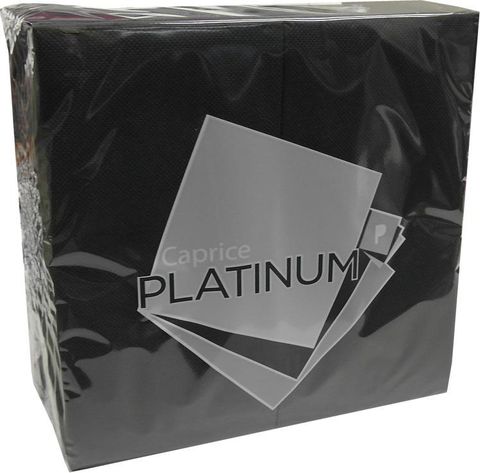 CAPRICE PLATINUM GT ( 1/8 FOLD ) BLACK DINNER NAPKINS - 500 - CTN