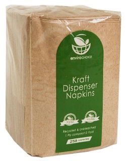 ENVIRO CHOICE 1PLY COMPACT D FOLD KRAFT DISPENSER NAPKINS - 5000 - CTN