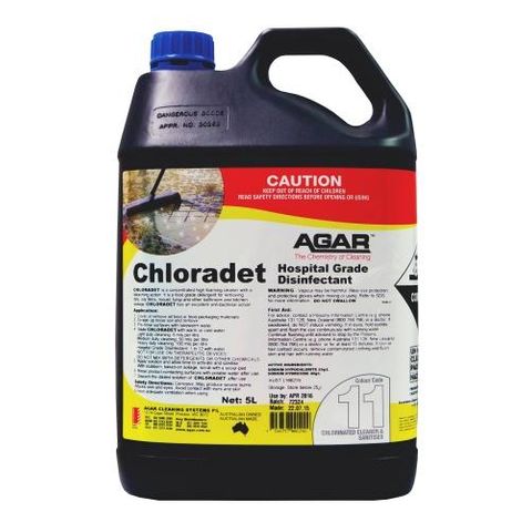 AGAR CHLORADET - CHLORINATED CLEANER & SANITISER 5L