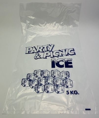 PRINTED PARTY ICE BAGS 5KG - LDPE - 50 UM - 500 - CTN