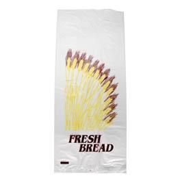 BREAD BAG PRINTED HDPE "FRESH BREAD" 450 X 185 + 50MM - 5000 - CTN