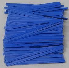 3" ( 75MM ) PAPER TWIST TIES - BLUE - PKT - 1000 TIES