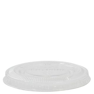 CAPRI ROUND FLAT LID TO SUIT CLEAR PLASTIC SAMPLE CUP ( 30ml ) - 125 - SLV