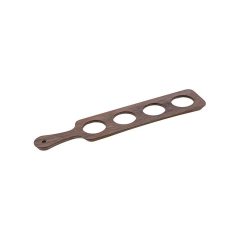 RYNER MELAMINE WOOD DECO RECTANGULAR BEER PADDLE BOARD WITH 4 HOLES - 430 x 92mm - DARK BROWN - 91820 - 24 - CTN