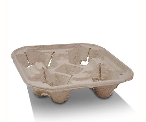 ECOWARE 4 CUP EGG BOARD DRINK HOLDER / CARRY TRAY - CC832F - 300 - CTN