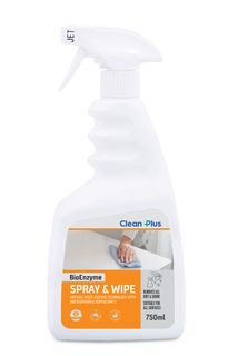 CLEAN PLUS BIOENZYME SPRAY & WIPE CLEANER- 750ML x 12 - CTN