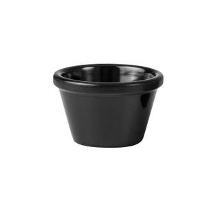 RAMEKIN - RYNER MELAMINE BLACK 45ML ( 63x40MM ) - 72 - CTN - 69650-BK