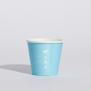 PINNACLE TRULY ECO 08oz PASTEL SINGLE WALL COFFEE CUP - AQUEOUS COATED ( 80mm ) - 50 - SLV