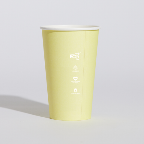 PINNACLE TRULY ECO 16oz PASTEL SINGLE WALL COFFEE CUP / MILK SHAKE CUP - AQUEOUS COATED ( 90mm ) - 1000 - CTN
