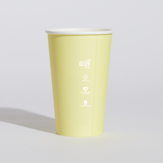 PINNACLE TRULY ECO 16oz PASTEL SINGLE WALL COFFEE CUP - AQUEOUS COATED ( 90mm ) - 50 - SLV