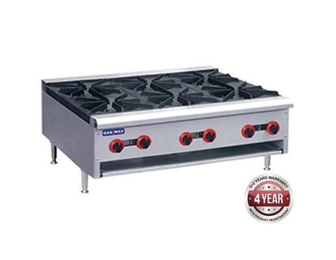 GASMAX GAS COOK TOP 6 BURNER WITH FLAME FAILURE - RB-6ELPG - EACH